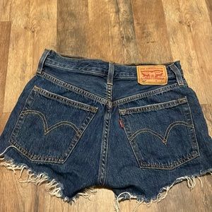 Size 24 denim shorts. Rip design